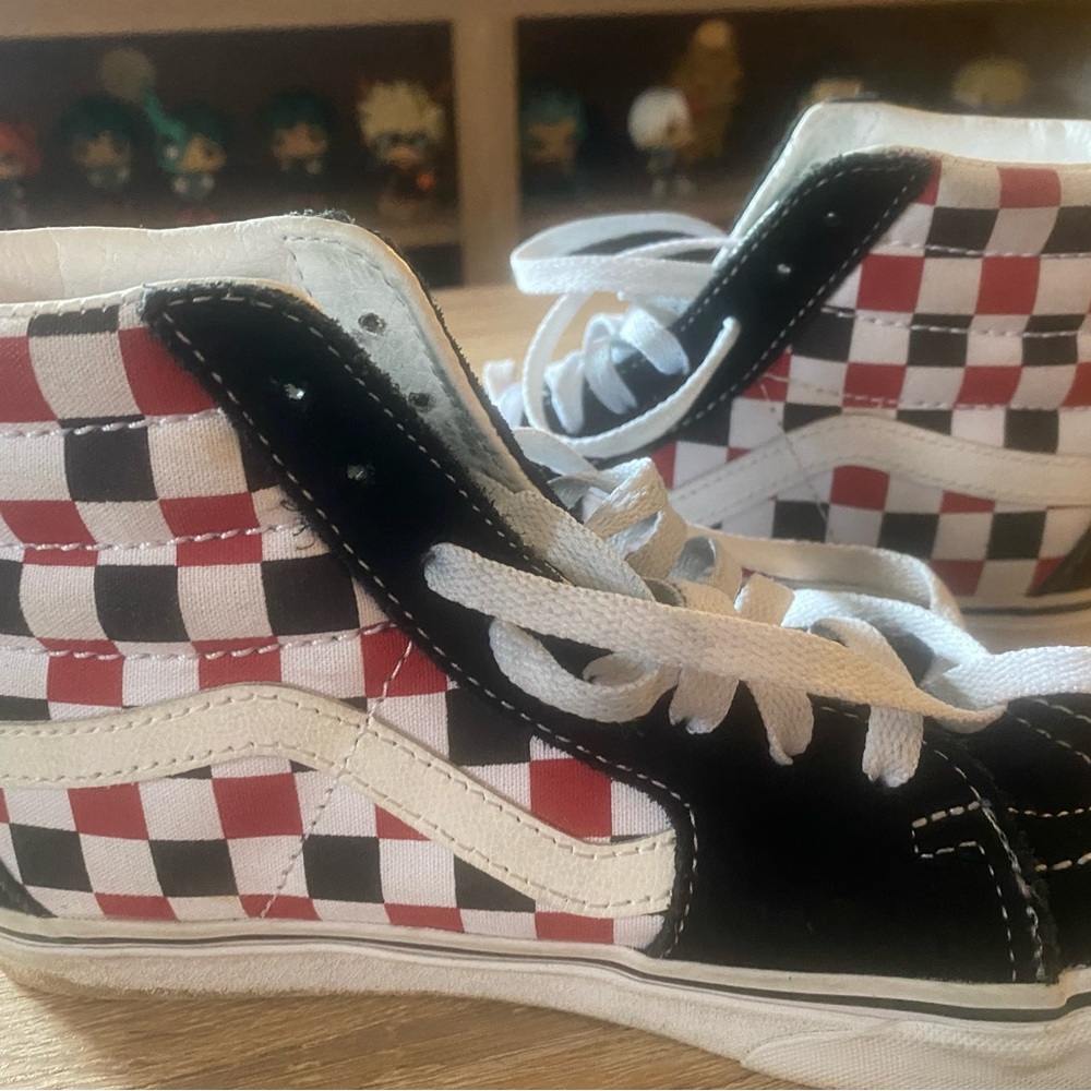 Womens Checkered Vans Hi-Tops